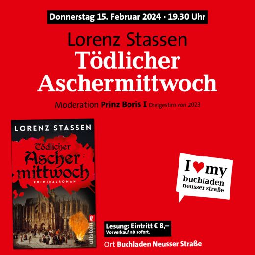 Lesung mit Lorenz Stassen: Tödlicher Aschermittwoch