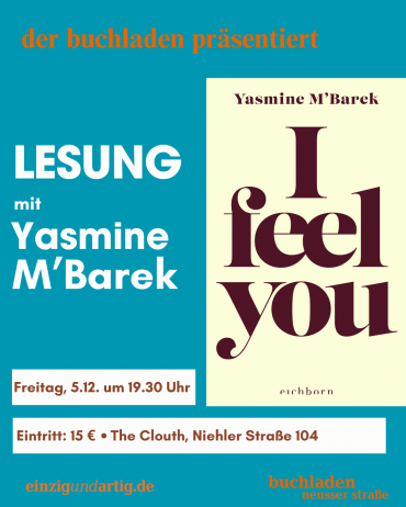 Lesung mit Yasmine M´Barek: I feel you