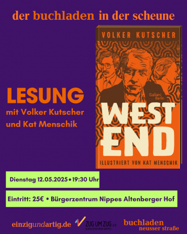 "Westend": Lesung am 12.5. mit Volker Kutscher und Kat Menschik